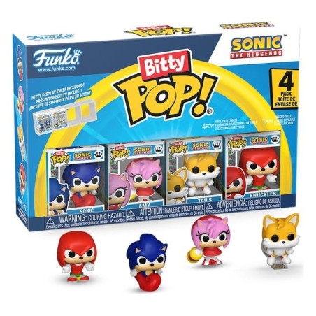 Sonic The Hedgehog - Pack 4 figurines Bitty POP! Sonic 2,5 cm