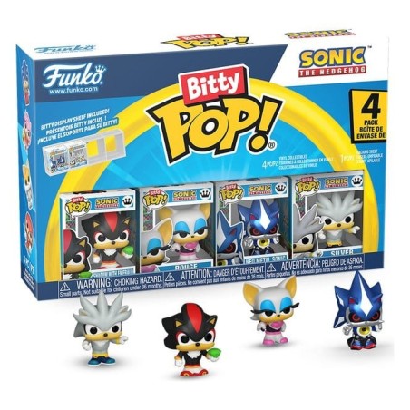 Sonic The Hedgehog - Pack 4 figurines Bitty POP! Shadow 2,5 cm
