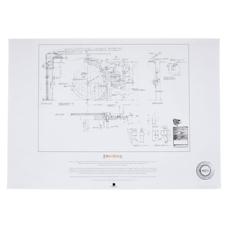 Le Seigneur des Anneaux - Plan de construction Art Print The Grey Havens 59 x 42 cm