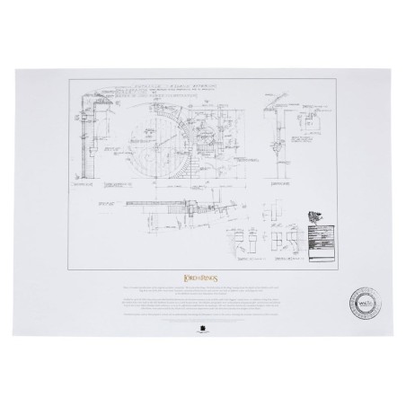 Lord of the Rings - Blueprint Art Print The Grey Havens 59 x 42 cm