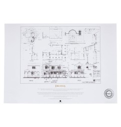 Lord of the Rings - Blueprint Art Print The Courtyard of Minas Tirith 59 x 42 cm