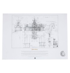 Le Seigneur des Anneaux - Plan de construction Art Print The Stable of Edoras 59 x 42 cm