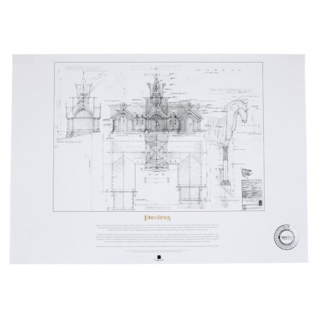 Le Seigneur des Anneaux - Plan de construction Art Print The Stable of Edoras 59 x 42 cm
