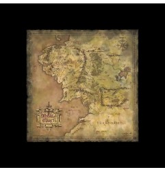Le Seigneur des Anneaux - Impression Art Print Parchment Map of Middle-earth 59 x 30 cm