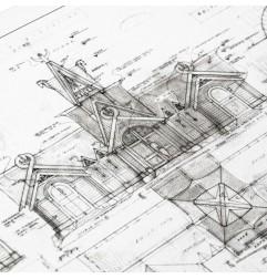 Le Seigneur des Anneaux - Plan de construction Art Print The Stable of Edoras 59 x 42 cm