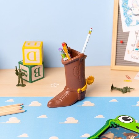 Toy Story - Pot à crayons Botte de Woody avec set de papeterie 16 cm