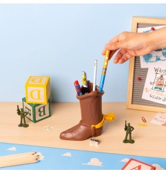 Toy Story - Pot à crayons Botte de Woody avec set de papeterie 16 cm