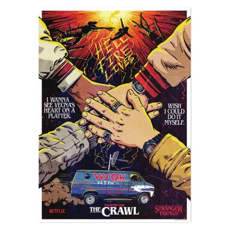 Stranger Things 5 - Lithographie The Crawl Limited Edition 42 x 30 cm