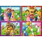 Super Mario - Pack 4 puzzles C'est l'heure de Mario ! (4x100 pièces)