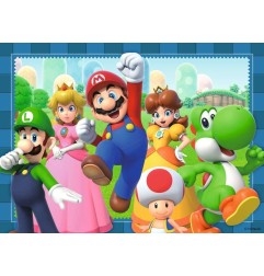 Super Mario - Pack 4 puzzles C'est l'heure de Mario ! (4x100 pièces)