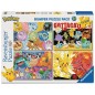 Pokémon - Pack 4 puzzles Copains  (4x100 pièces)