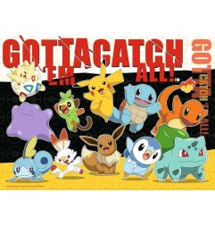 Pokémon - Pack 4 puzzles Copains  (4x100 pièces)