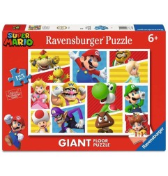 Super Mario - Giant Floor Jigsaw Puzzle Mario's Friends and Foes (125 Pieces)