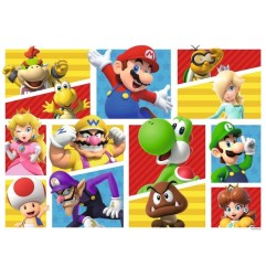 Super Mario - Puzzle Giant Floor Les Amis et Ennemis de Mario (125 pièces)