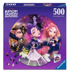 KPop Demon Hunters - Round Jigsaw Puzzle For the fans! (500 Pieces)