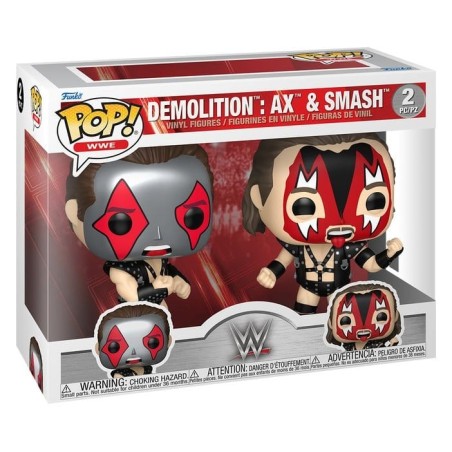 WWE - Figurines POP! Ax & Smash 9 cm