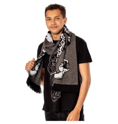 Harry Potter - Scarf Dark Arts Spell Long Length Grey