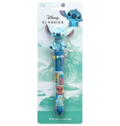 Disney - Stylo à bille 10 couleurs 3D Stitch