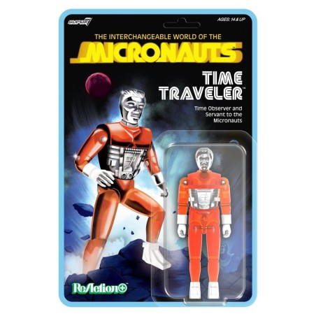 Micronauts - Figurine ReAction+ Time Traveler (Translucent Orange)