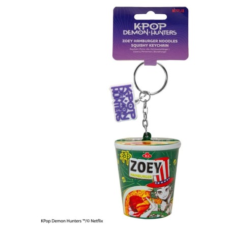 KPop Demon Hunters - Porte-clés squishy Zoey Hamburger Noodles