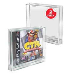 Evoretro - Pack 2 boîtes de protection en acrylique pour PlayStation 1