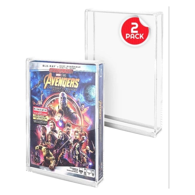 Evoretro - Pack 2 boîtes de protection en acrylique pour PS3/PS4/Blu-Ray/XBOX One