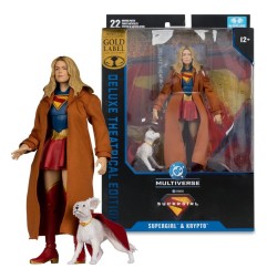 Supergirl (2026) DC Theatrical Deluxe Edition - Figurine Supergirl & Krypto (Gold Label) 17 cm