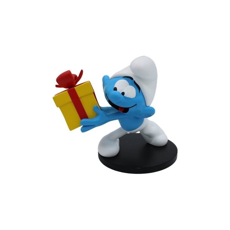 Les Schtroumpfs - Statue Schtroumpf Farceur avec Cadeau 10 cm