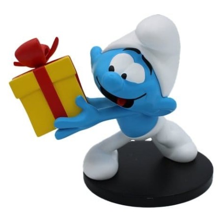 The Smurfs - Statue Jokey Smurf with Gift 10 cm