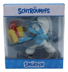 Les Schtroumpfs - Statue Schtroumpf Farceur avec Cadeau 10 cm