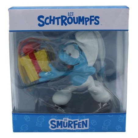 Les Schtroumpfs - Statue Schtroumpf Farceur avec Cadeau 10 cm