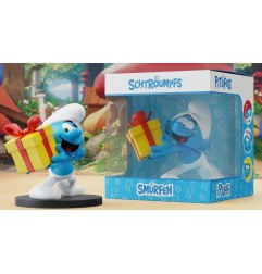 Les Schtroumpfs - Statue Schtroumpf Farceur avec Cadeau 10 cm