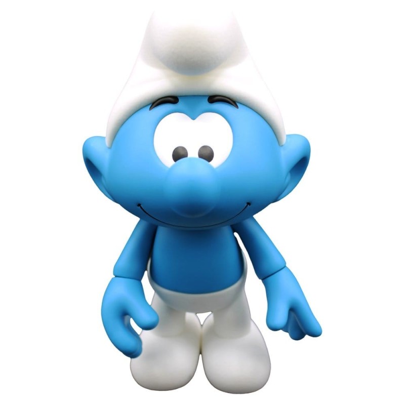 Les Schtroumpfs - Figurine Schtroumpf Blanc et Bleu Flocked 19 cm