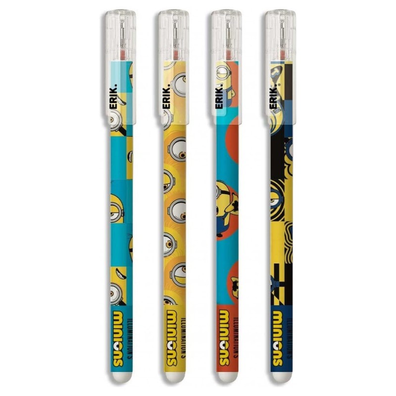 Les Minions - Set de 4 stylos effaçables Minions