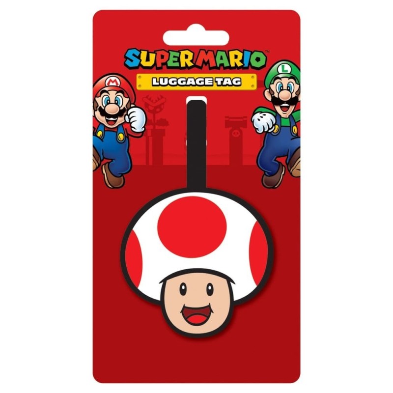 Super Mario - Étiquette de Bagage Toad Super Mario - Étiquette de Bagage Toad