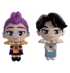 KPop Demon Hunters - Figurines Jinu & Rumi Monitor Buddiez 6 cm