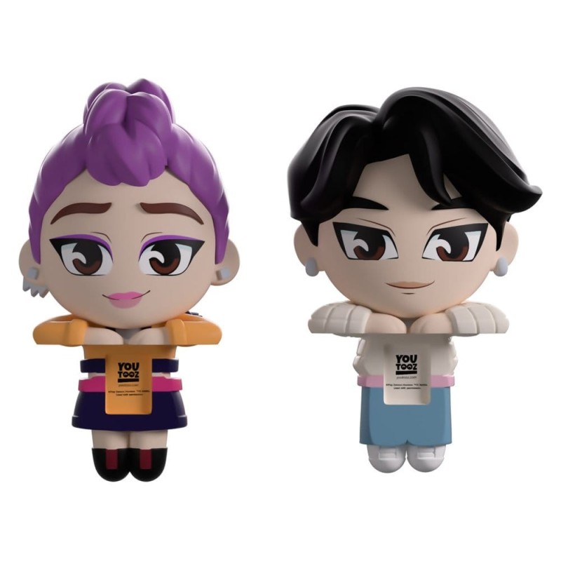 KPop Demon Hunters - Figurines Jinu & Rumi Monitor Buddiez 6 cm