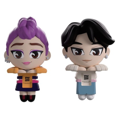 KPop Demon Hunters - Figurines Jinu & Rumi Monitor Buddiez 6 cm