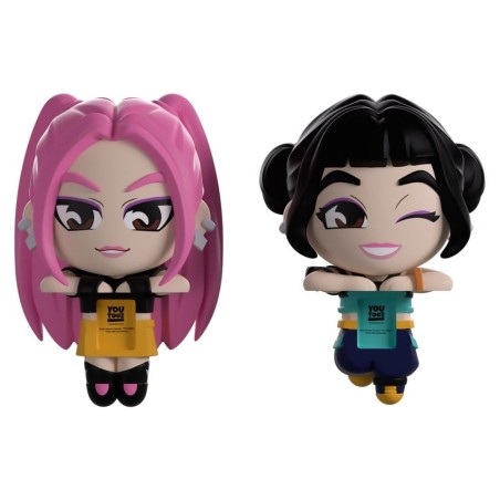 KPop Demon Hunters - Figurines Mira & Zoey Monitor Buddiez 6 cm