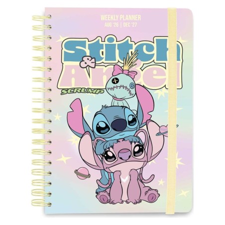 Disney - Agenda scolaire A5 hebdomadaire 2026/2027 Stitch & Angel
