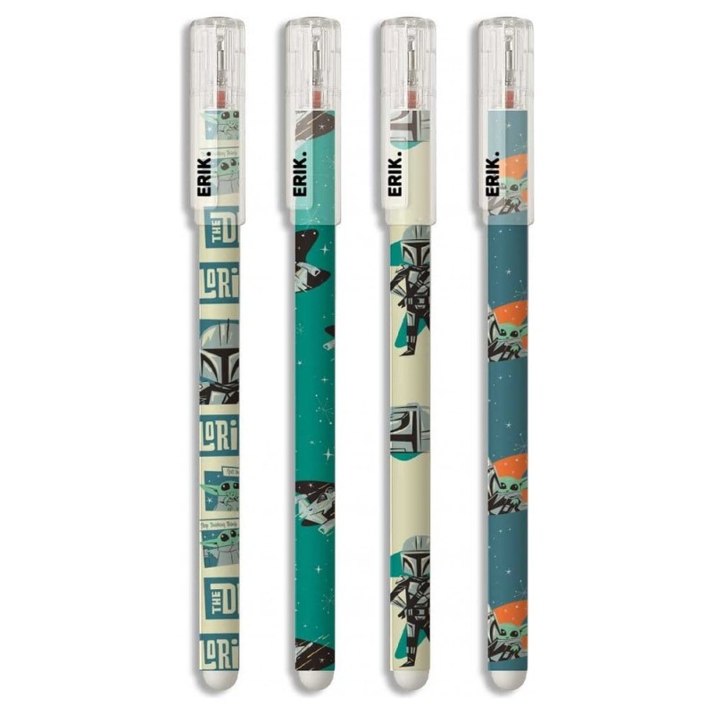 Star Wars: The Mandalorian - Set de 4 Stylos effaçables Star Wars: The Mandalorian