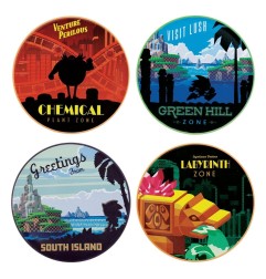 Sonic The Hedgehog - Pack 4 sous-verres Sonic The Hedgehog