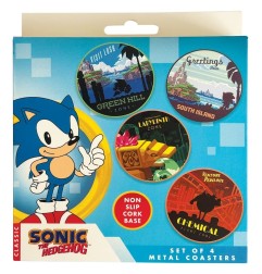 Sonic The Hedgehog - Pack 4 sous-verres Sonic The Hedgehog