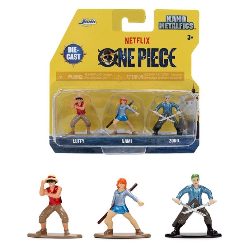 One Piece - Pack de 3 mini figurines Nano Metalfigs One Piece