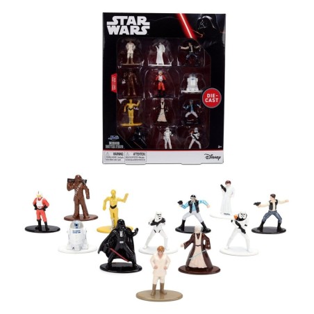 Star Wars - Pack de 12 mini figurines Nano Metalfigs Star Wars