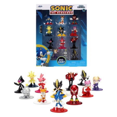 Sonic The Hedgehog - Pack de 12 mini figurines Nano Metalfigs