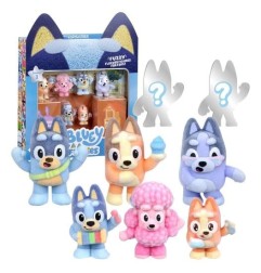 Bluey - Pack de figurines deluxe Bluey Fuzzies