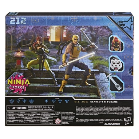 G.I. Joe Classified Series - Pack 2 figurines N°212 Ninja Force Scarlett & T'Jbang 15 cm