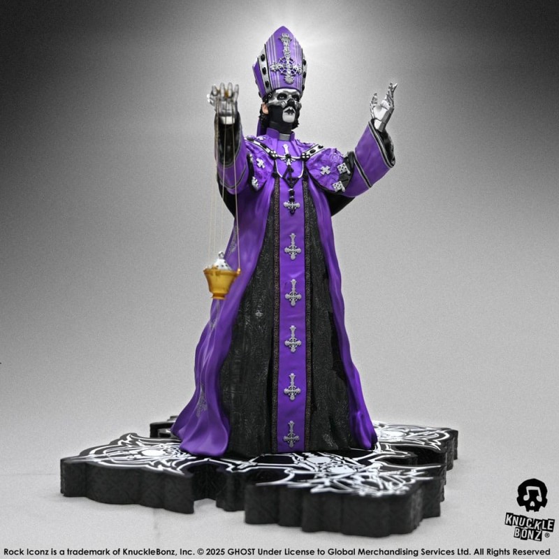 Ghost - Statuette Ghost Rock Iconz Papa V Perpetua Purple Robes 22 cm