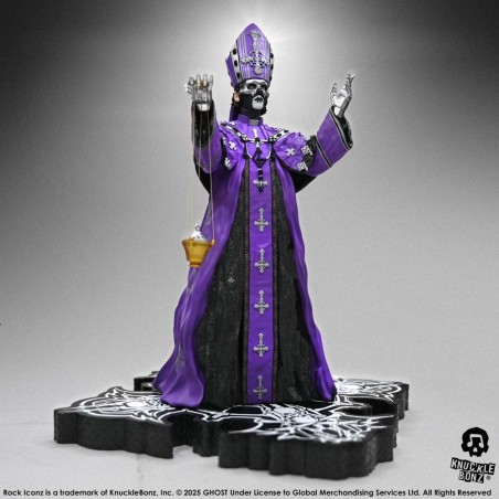 Ghost - Statuette Ghost Rock Iconz Papa V Perpetua Purple Robes 22 cm